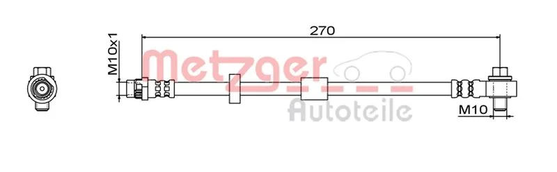 Stabdžių žarnelė METZGER 4111579