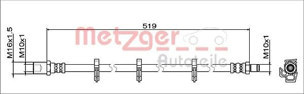 Stabdžių žarnelė METZGER 4112047