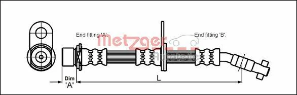 Stabdžių žarnelė METZGER 4112167