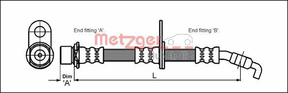 Гальмівний шланг METZGER 4112200