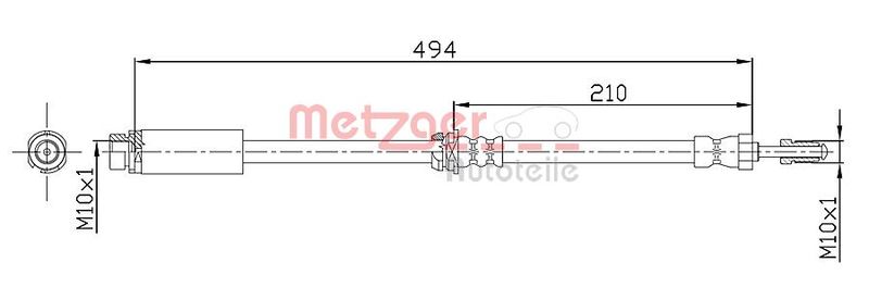 Stabdžių žarnelė METZGER 4112313