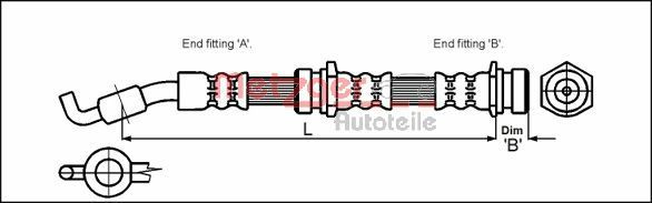 Гальмівний шланг METZGER 4114061