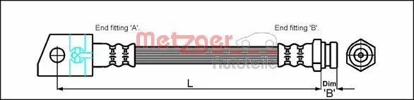 Stabdžių žarnelė METZGER 4114749