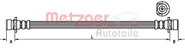 Brake Hose METZGER 4115161