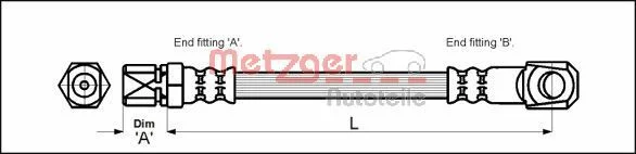 Stabdžių žarnelė METZGER 4117018