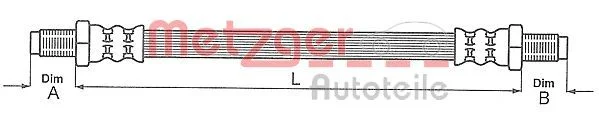 Stabdžių žarnelė METZGER 4118376