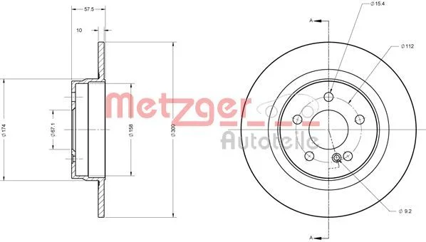 Stabdžių diskas METZGER 6110209