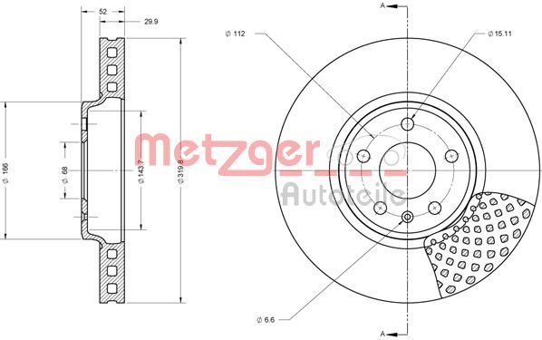 Stabdžių diskas METZGER 6110425