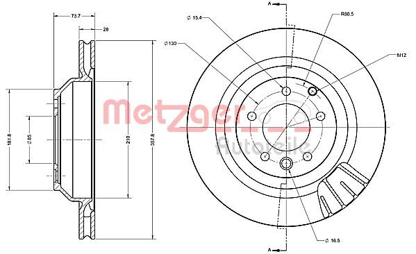 Brake Disc METZGER 6110554