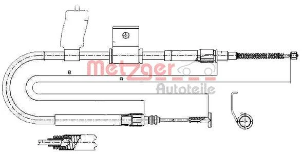 Trosas, stovėjimo stabdys METZGER 631.31
