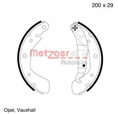 Brake Shoe Set METZGER MG 563