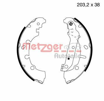 Brake Shoe Set METZGER MG 814