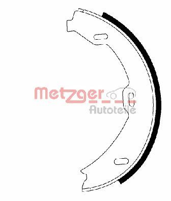 Brake Shoe Set, parking brake METZGER MG 978