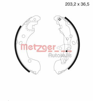Stabdžių trinkelių komplektas METZGER MG 985