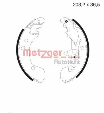 Комплект гальмівних колодок METZGER MG 985