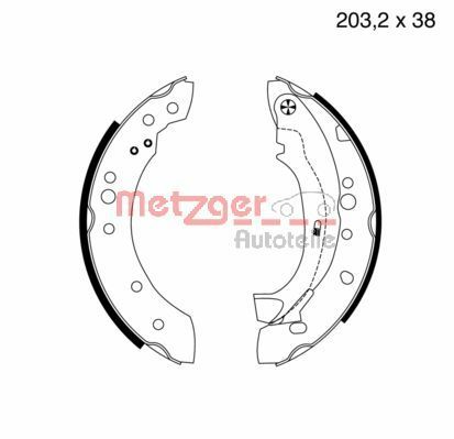 Brake Shoe Set METZGER MG 961