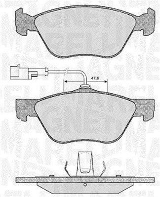 Brake Pad Set, disc brake MAGNETI MARELLI 363916060101