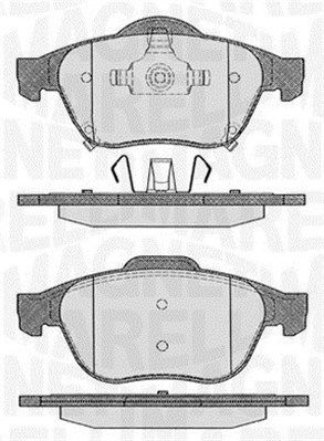 Stabdžių trinkelių rinkinys, diskinis stabdys MAGNETI MARELLI 363916060595