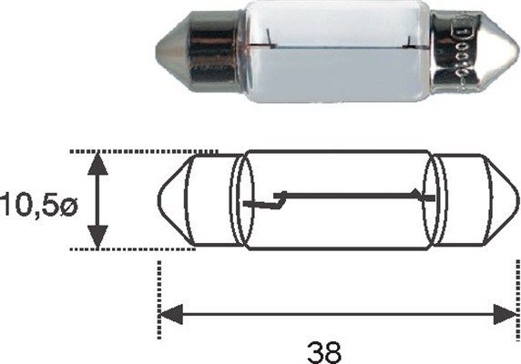 Lemputė, valstybinio numerio apšvietimas MAGNETI MARELLI 009418100000