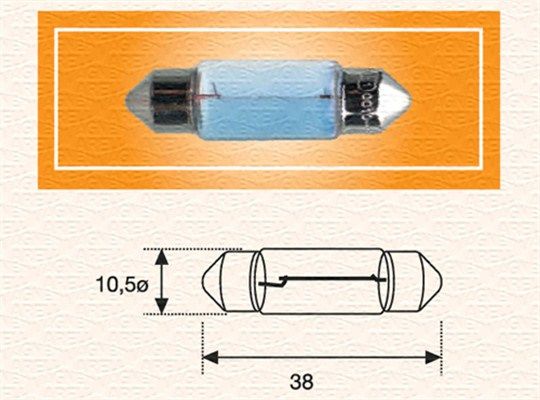 Bulb, licence plate light MAGNETI MARELLI 009423100000