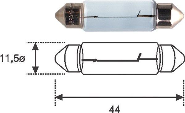 Bulb, licence plate light MAGNETI MARELLI 009461200000