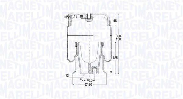 Dėklas, pneumatinė pakaba MAGNETI MARELLI 030607020185