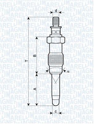 Kaitinimo žvakė MAGNETI MARELLI 062587001304