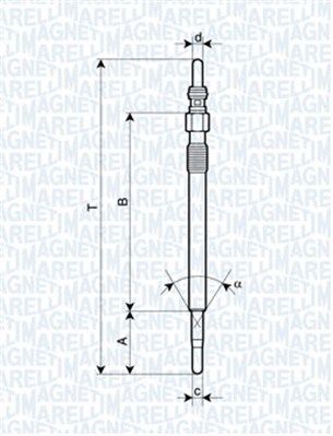 Свічка розжарювання MAGNETI MARELLI 062900047304