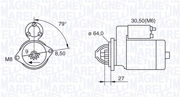 Starteris MAGNETI MARELLI 063280045010