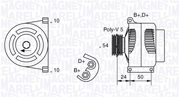 Alternator MAGNETI MARELLI 063377027010