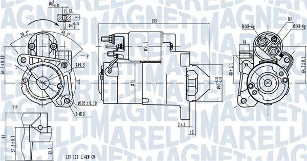 Starteris MAGNETI MARELLI 063721273010