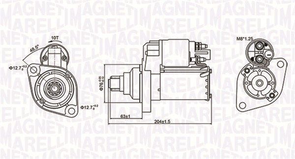 Starteris MAGNETI MARELLI 063721347010