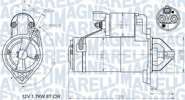 Starteris MAGNETI MARELLI 063721365010