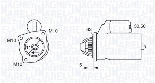Starteris MAGNETI MARELLI 063721377010