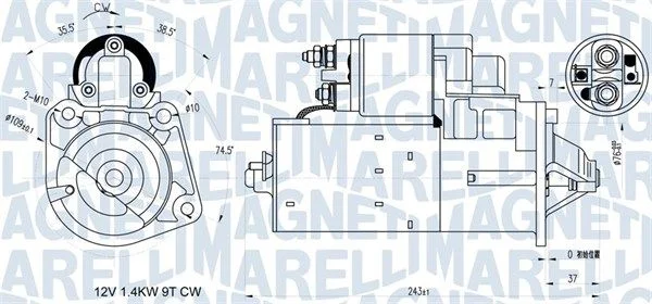 Starteris MAGNETI MARELLI 063721398010