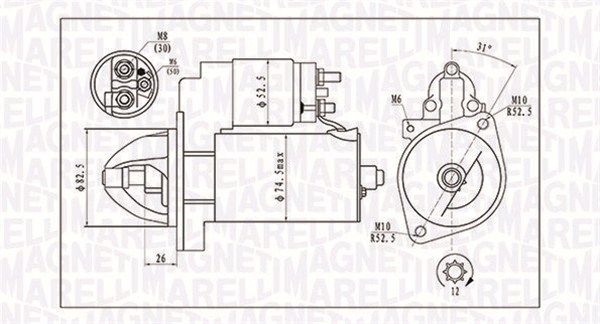 Starteris MAGNETI MARELLI 063721410010