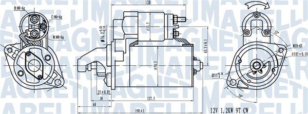 Starteris MAGNETI MARELLI 063721413010