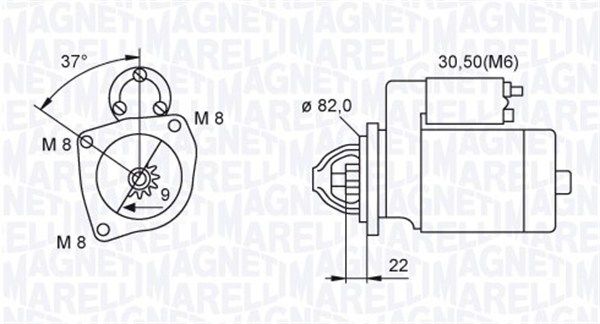 Starteris MAGNETI MARELLI 063721449010