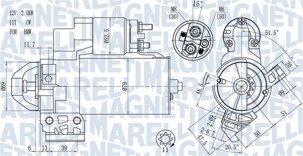 Starteris MAGNETI MARELLI 063721466010