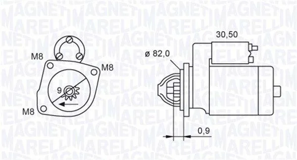 Starteris MAGNETI MARELLI 063721552010