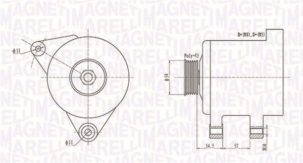 Alternateur MAGNETI MARELLI 063731747010