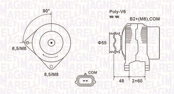 Kintamosios srovės generatorius MAGNETI MARELLI 063731974010