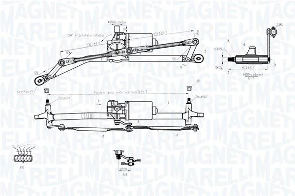 Система склоочисників MAGNETI MARELLI 064012001011