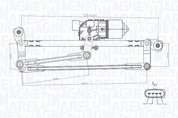 Langų valytuvų sistema MAGNETI MARELLI 064351737010