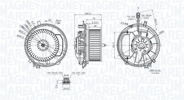 Interior Blower MAGNETI MARELLI 069412245010