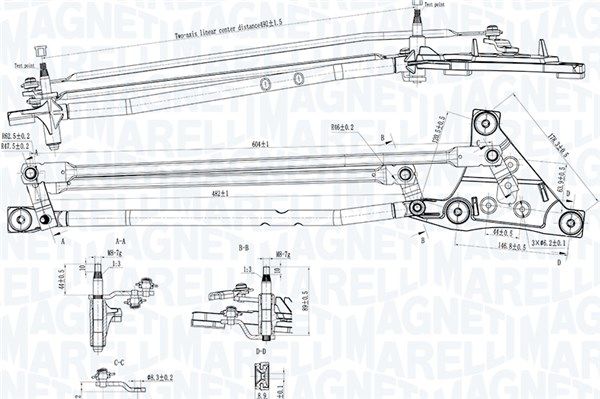 Тяги склоочисника MAGNETI MARELLI 085570738010