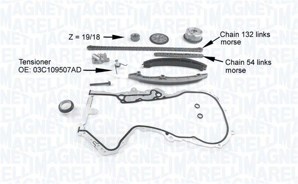 Комплект ланцюгів привода MAGNETI MARELLI 341500001220