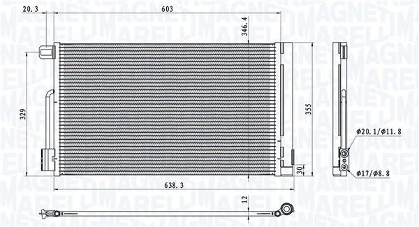 Kondensatorius, oro kondicionierius MAGNETI MARELLI 350203611000