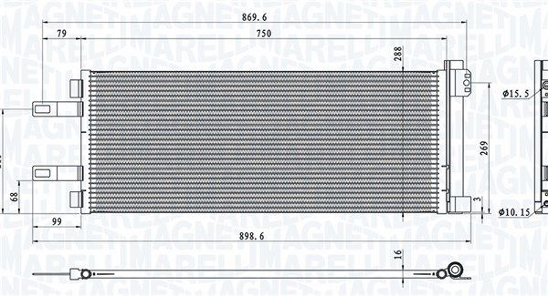 Kondensatorius, oro kondicionierius MAGNETI MARELLI 350203623000