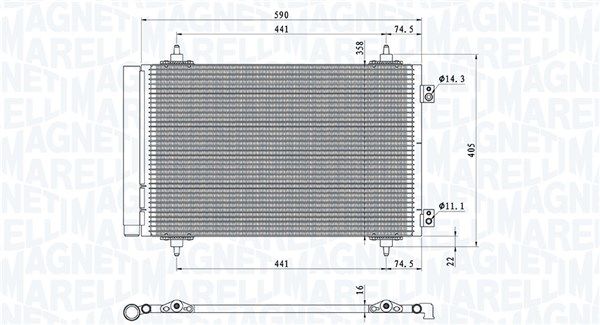 Kondensatorius, oro kondicionierius MAGNETI MARELLI 350203710000